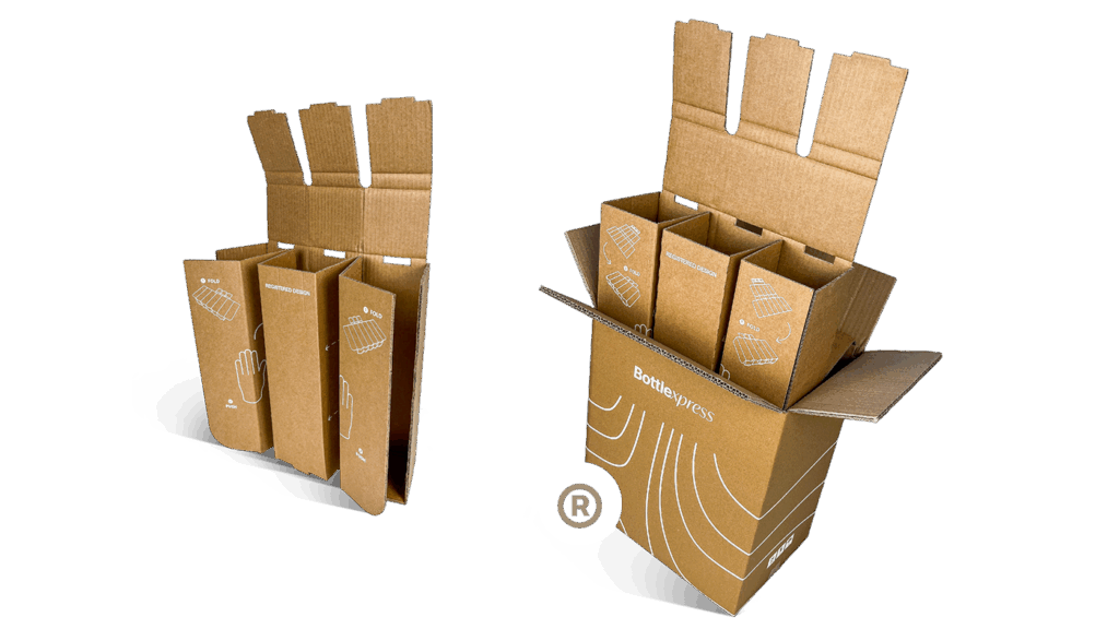 esempi di scatole per spedizione vino che impediscono danni e rotture alle bottiglie