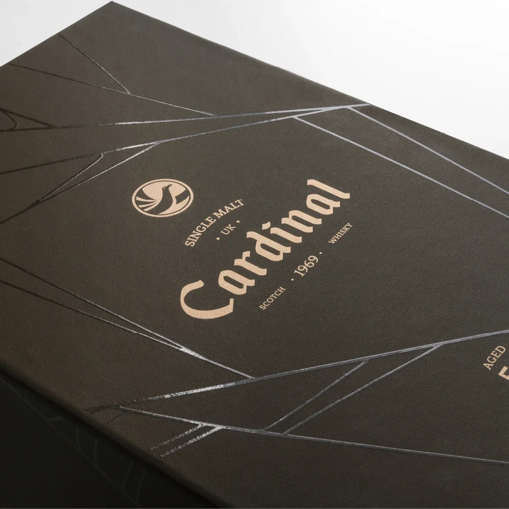 Spirits gift set with a glossy print on a matte background