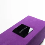 Exemple de finition d'un tissu pour emballage de luxe