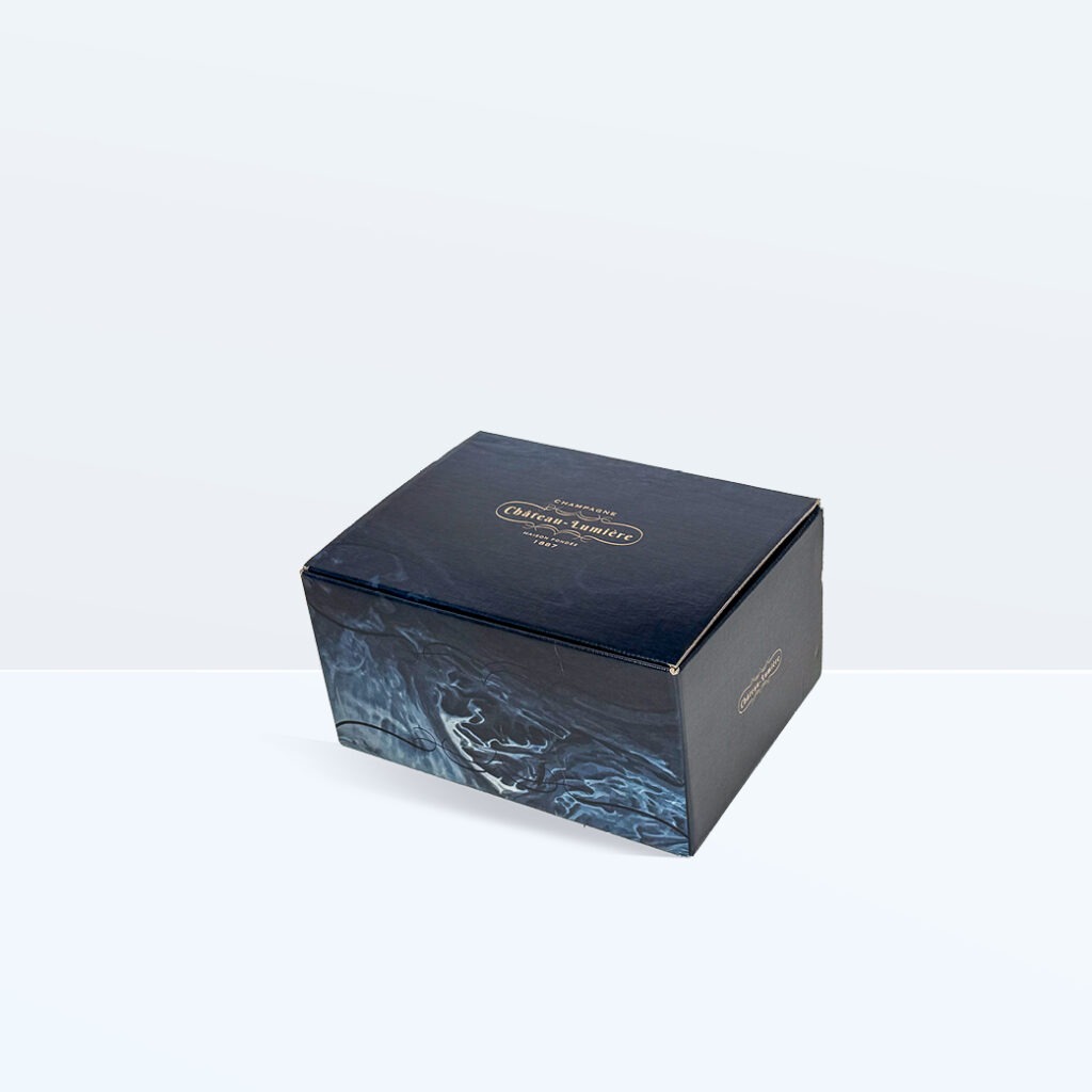 printed box containing six bottles laid flat